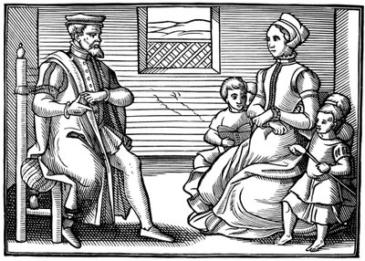 En puritansk familie, 1563 av Unbekannt