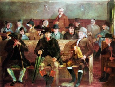 Et Quaker-møte, 1839 av Unbekannt
