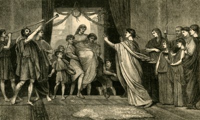 Et romersk bryllup. - Brudenes hjemkomst, 1881. av Unbekannt