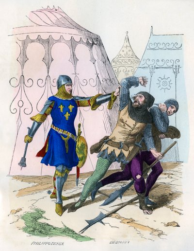 En sersjant til våpen til kongen arresterer en milits-plyndre, 1290-1330 1882-1884 av Unbekannt