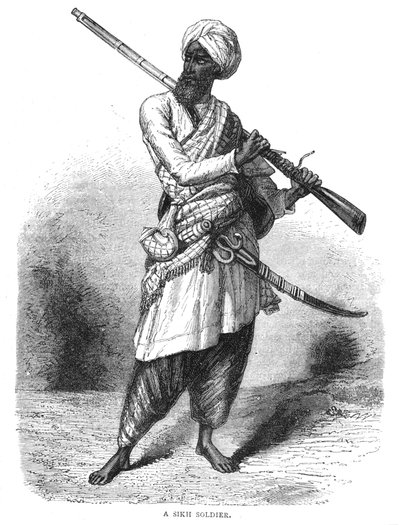 En sikh-soldat, c1880 av Unbekannt