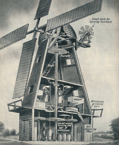A Smock Windmill i Stuart Days, c1934 av Unbekannt