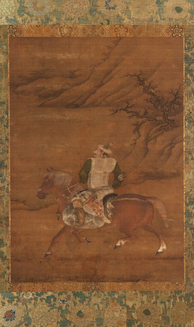 A Tartar Huntsman on His Horse, Ming-dynastiet, 1400-tallet. av Unbekannt