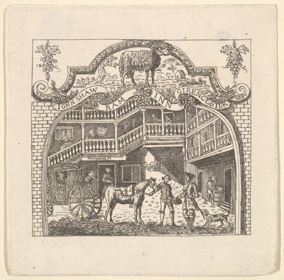 Et tavernakort for John Shaw, 1790-tallet. av Unbekannt