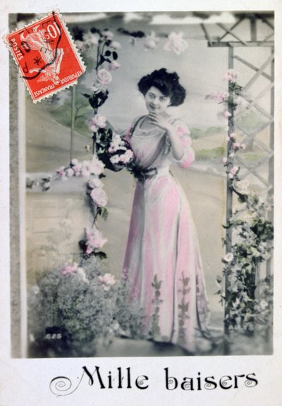 Tusen kyss, fransk postkort, c1900 av Unbekannt
