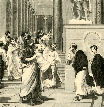En tumult i forumet i Roma, 1890. av Unbekannt
