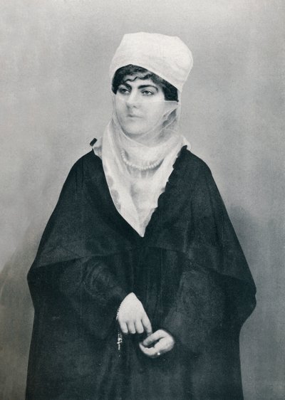 En tyrkisk dame i utendørs kostyme, 1912 av Unbekannt