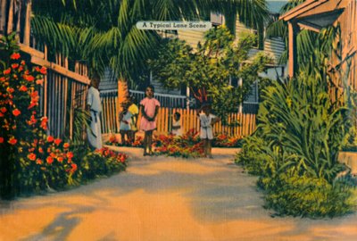 A Typical Lane Scene, c1940-tallet av Unbekannt