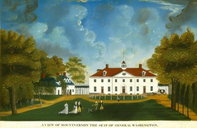 En utsikt over Mount Vernon, 1792 eller senere. av Unbekannt