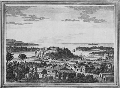 En utsikt over Haven of Acapulco, c1768 av Unbekannt