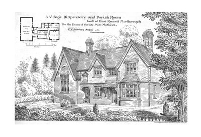 Et Village Dispensary and Parish Room bygget i East Kennett, Marlborough, 1884. av Unbekannt