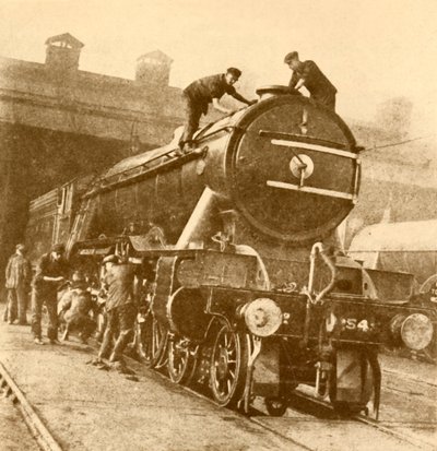 A Wash and Brush Up for the Flying Scotsman., c1930. av Unbekannt