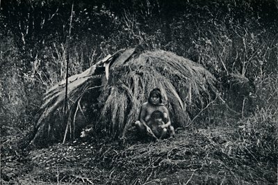En Yaghan-hytte i Fuegia, 1911 av Unbekannt