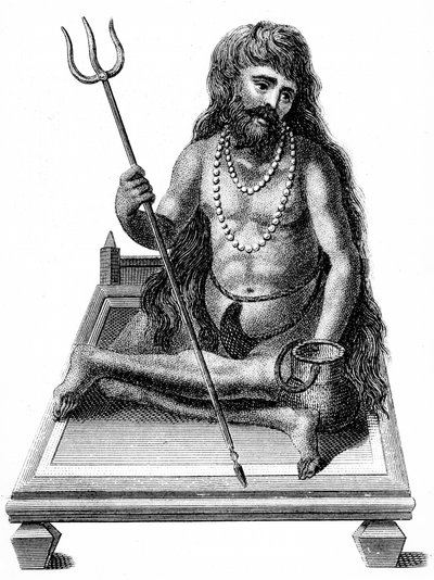 En yogi som mediterer, 1811 av Unbekannt