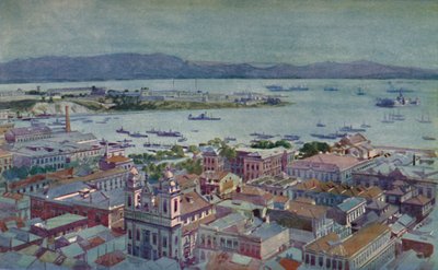 Litt av Rio med Ilha das Cobras og Ilha Fiscal, 1914 av Unbekannt
