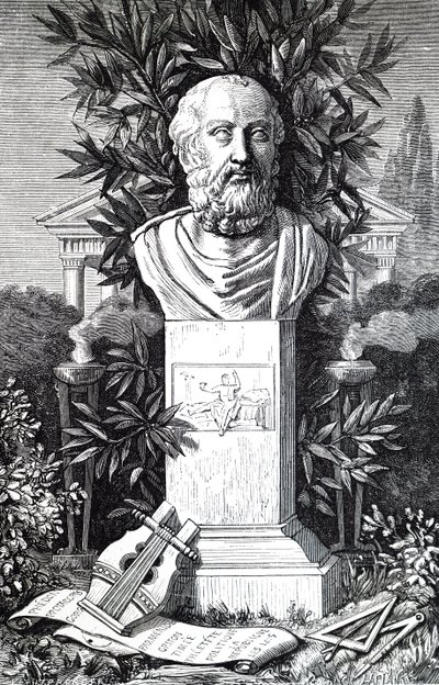 En byste av Platon. av Unbekannt