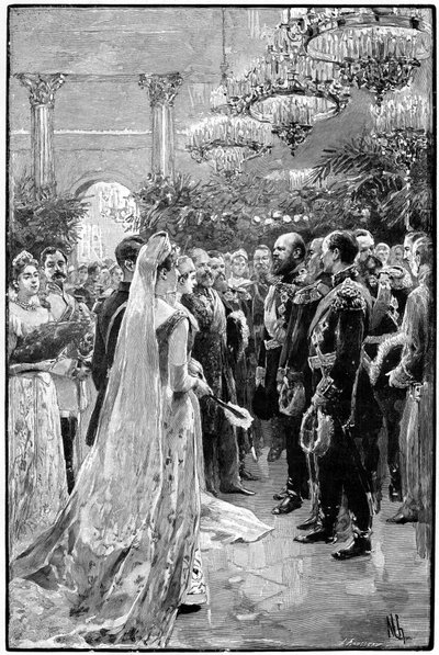 Et baneball ved Vinterpalasset, St. Petersburg, Russland, 1892 av Unbekannt