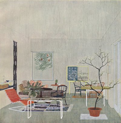 Et design for et Gartenraum av Georg Steinklammer fra Wien, 1935 av Unbekannt