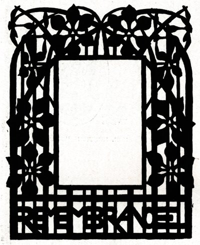 Et design for en bilderamme med tittelen Margery Daw, 1898 av Unbekannt