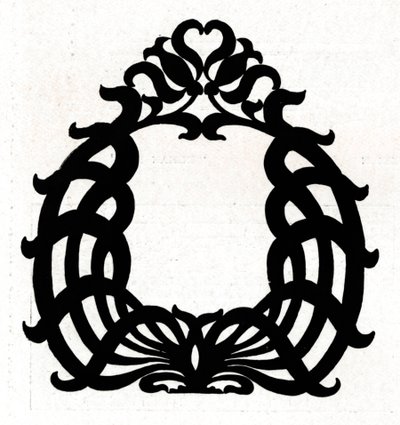 Et design for en bilderamme med tittelen Sixpence, 1898 av Unbekannt