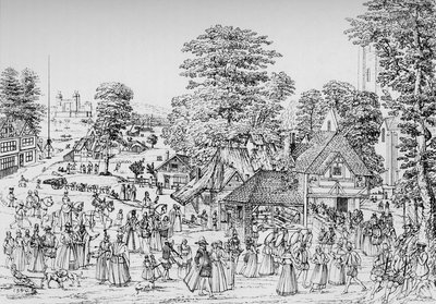 En fest i Horselydown, Southwark, i 1590, 1904 av Unbekannt