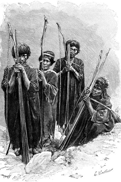 En gruppe av Antis Ashaninkas, Peru, 1895 av Unbekannt