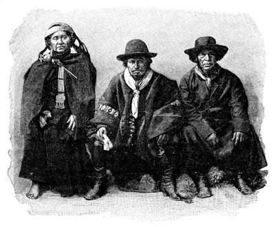 En gruppe araukanere, Chile, Argentina, 1895 av Unbekannt
