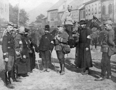En gruppe militærprester, første verdenskrig, 1914 av Unbekannt