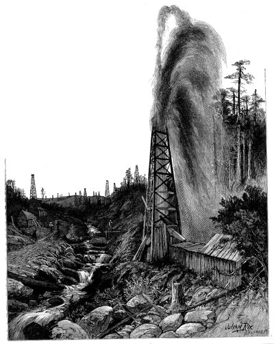 En fosser i oljefeltene i Pennsylvania, USA, 1886 av Unbekannt