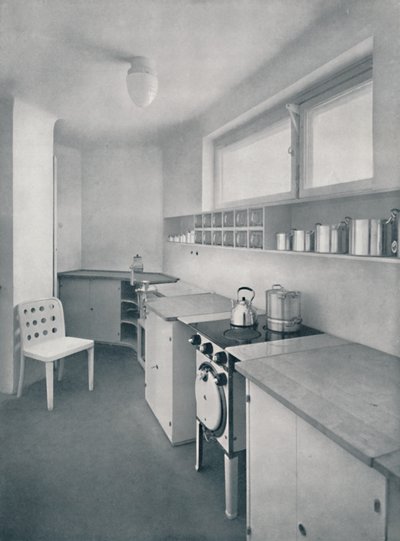 Et kjøkken designet av professor Oswald Haerdtl i Wien, 1935 av Unbekannt