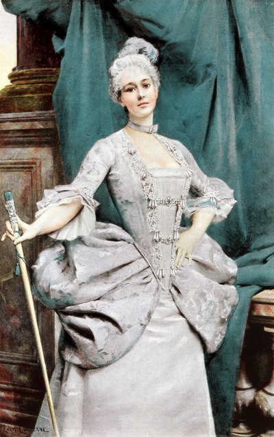 En dame av rang fra Louis XVs tid, 1889 av Unbekannt