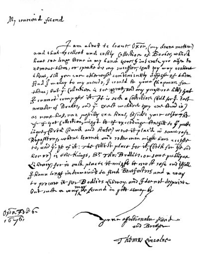 Et brev skrevet av Thomas Lincoln, 1676 1840 av Unbekannt