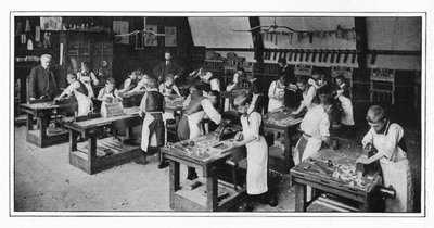 Et manuelt treningssenter: treverk, London, c1900 1901 av Unbekannt