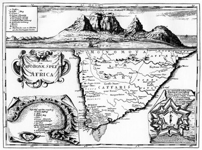 Et kart over Kapp det gode håp, Sør-Afrika, 1719 1931 av Unbekannt