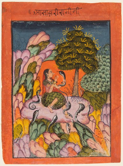 En side fra en Ragamala-serie: Asavari Ragini, tidlig på 1700-tallet. av Unbekannt