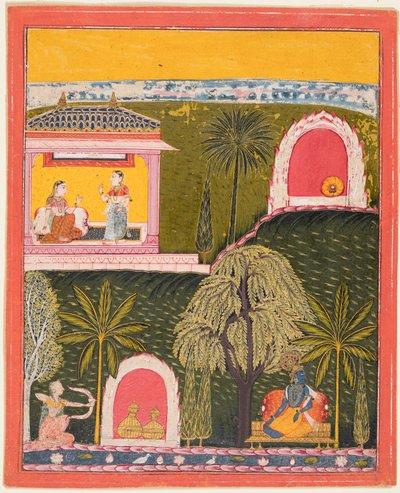 En side fra en Rasikapriya-serie, ca. 1660. av Unbekannt