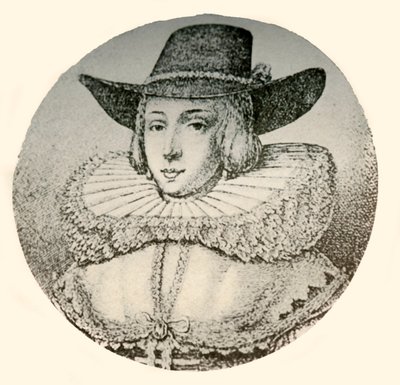 Et portrett av en nederlandsk dame, i bredbremmet hatt og ruff, midten av 1600-tallet, 1937 av Unbekannt