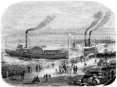 En kai, San Francisco, California, 1800-tallet av Unbekannt