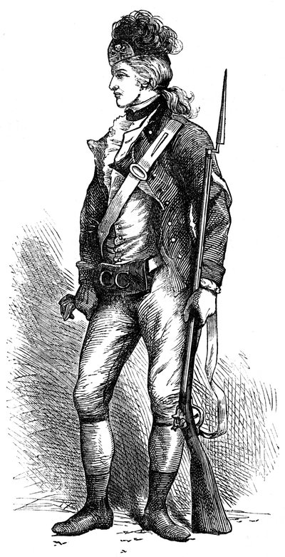 En ekte amerikansk riflemann, c1776-1780 c1880 av Unbekannt