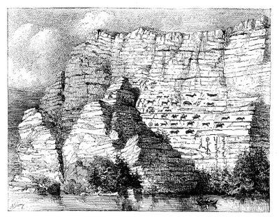 En steininskripsjon på bredden av elven Yenisei, 1895 av Unbekannt