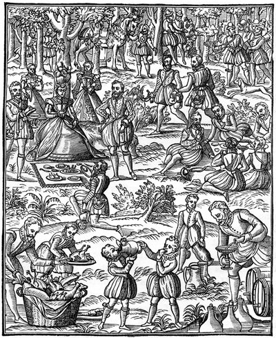 En kongelig piknik, 1575, 1910 av Unbekannt