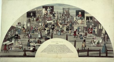 En scene av Bartholomew Fair, 1700-tallet av Unbekannt