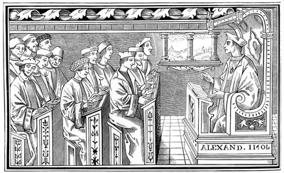 Et skolehus, 1500-tallet 1849 av Unbekannt