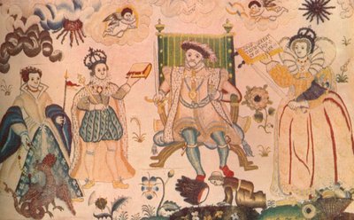 Et billedvev med Henry VIII, Edward VI og Elizabeth I. Trodde å være Elizabethan, 1914 av Unbekannt