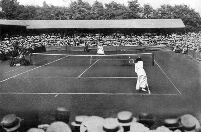 En kvinnefinale på gamle Wimbledon, 1905 av Unbekannt