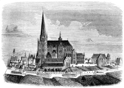 Abbey of Saint-Denis, slutten av 1500-tallet 1849 av Unbekannt