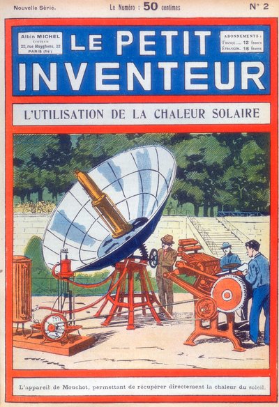 Abel Pifres solcelledrevet trykkeri, c1894 [c1927 av Unbekannt