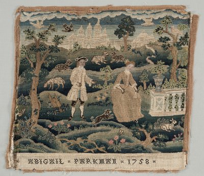 Abigail Parkman-broderi, tidlig på 1700-tallet. av Unbekannt