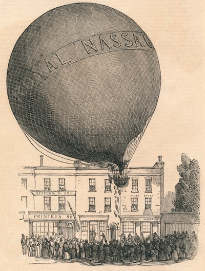 Ulykke med Nassau-ballongen i London-Road, onsdag 1849. av Unbekannt
