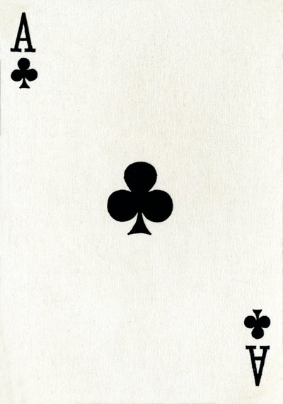 Ace of Clubs fra en kortstokk med Goodall & Son Ltd.-spillekort, c1940 av Unbekannt